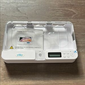 YSky Clear and White Phone Timer Lock Box